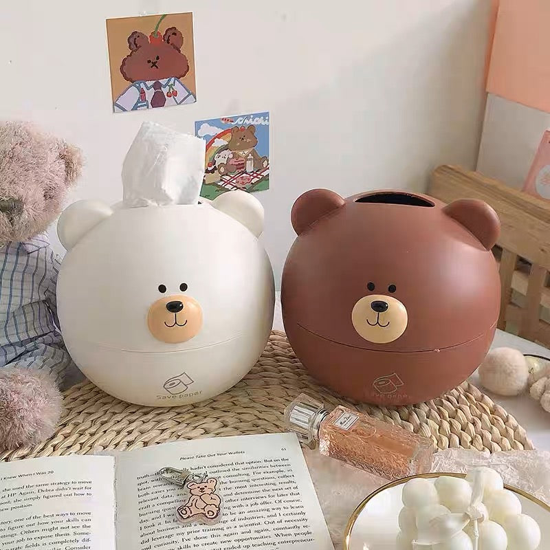 創意卡通熊仔/小豬捲紙巾盒 - 4款選擇